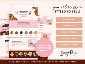shopify theme for custom cakes cupcakes and cookies online store