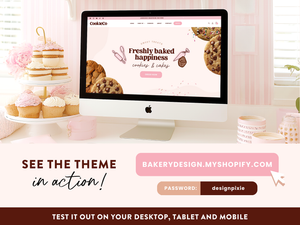 cookie shop website template for home bakery business