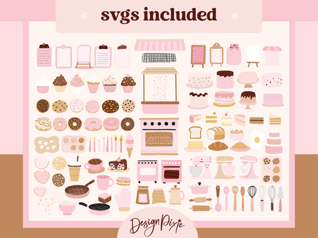 Pink Bakery SVG Clipart