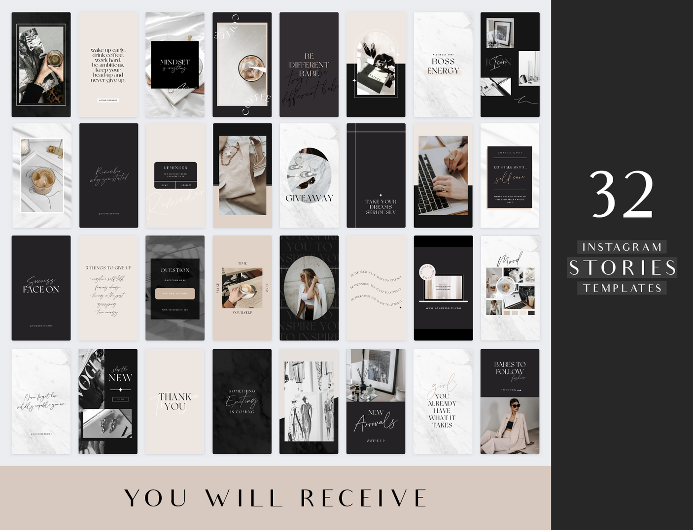 Luxe Edit Instagram Story Templates - Design Pixie