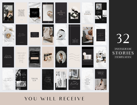 Luxe Edit Instagram Story Templates - Design Pixie