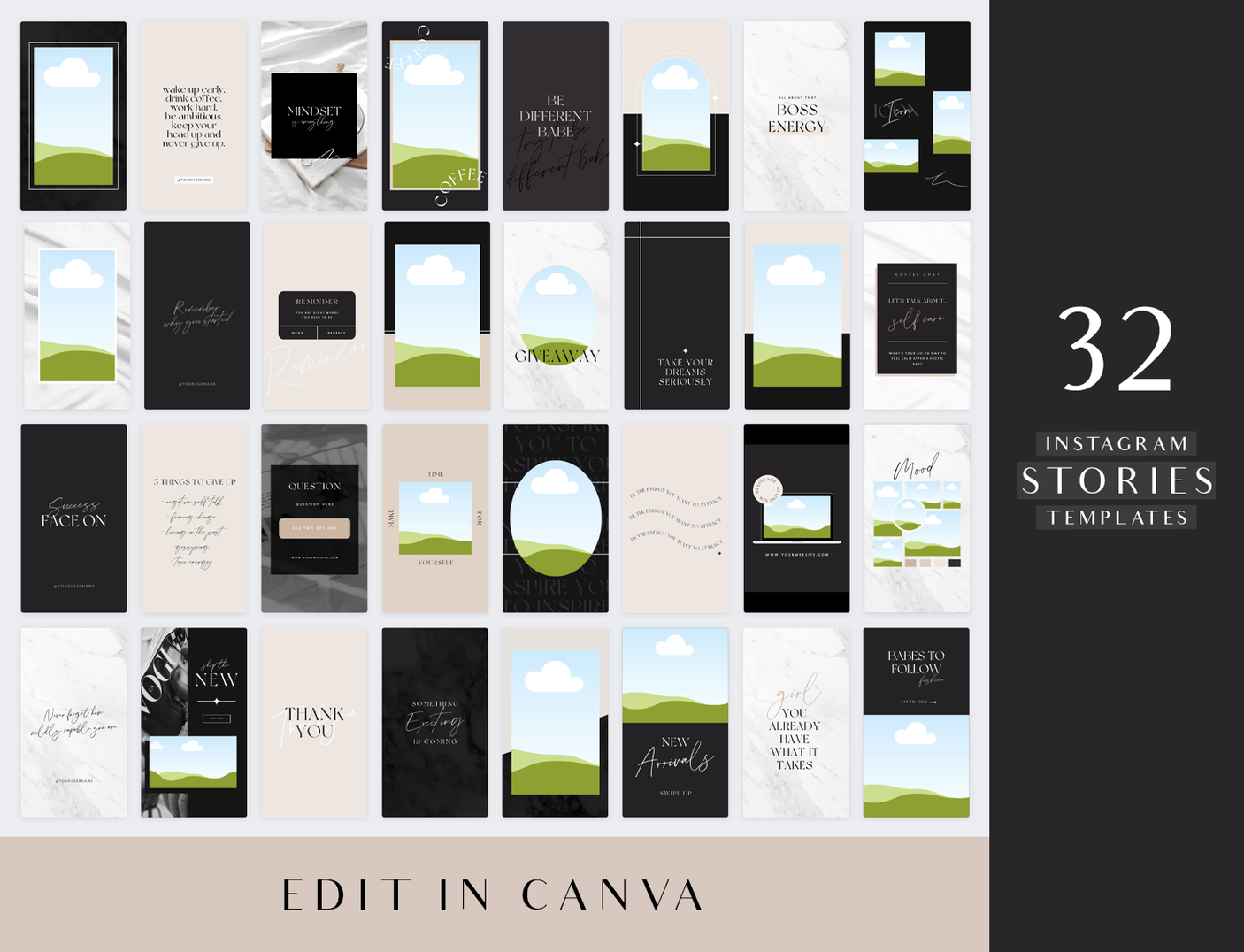 Luxe Edit Instagram Story Templates - Design Pixie