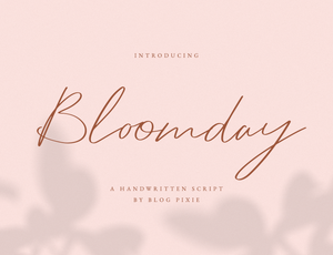 Bloomday Font - Design Pixie