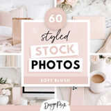 Blush pink styled stock photos for bloggers