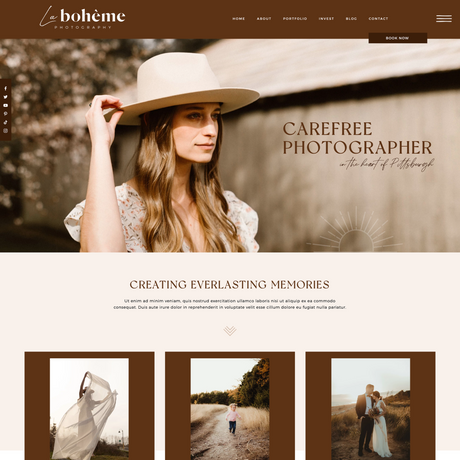 La Boheme Wix Template - Design Pixie