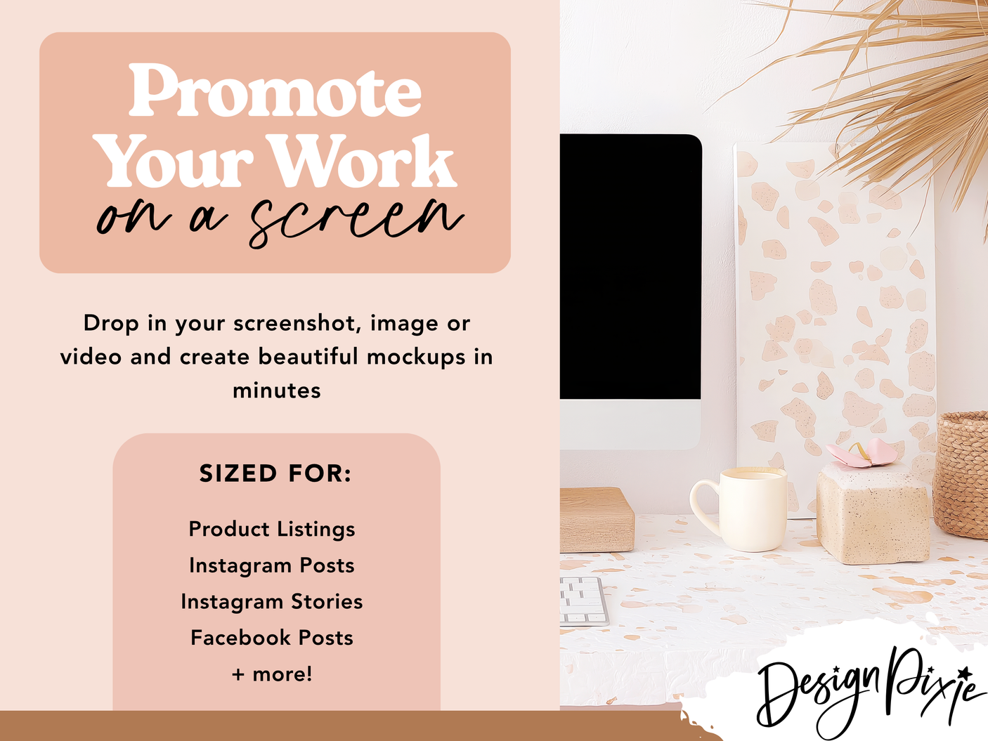 Boho iMac Screen Mockup