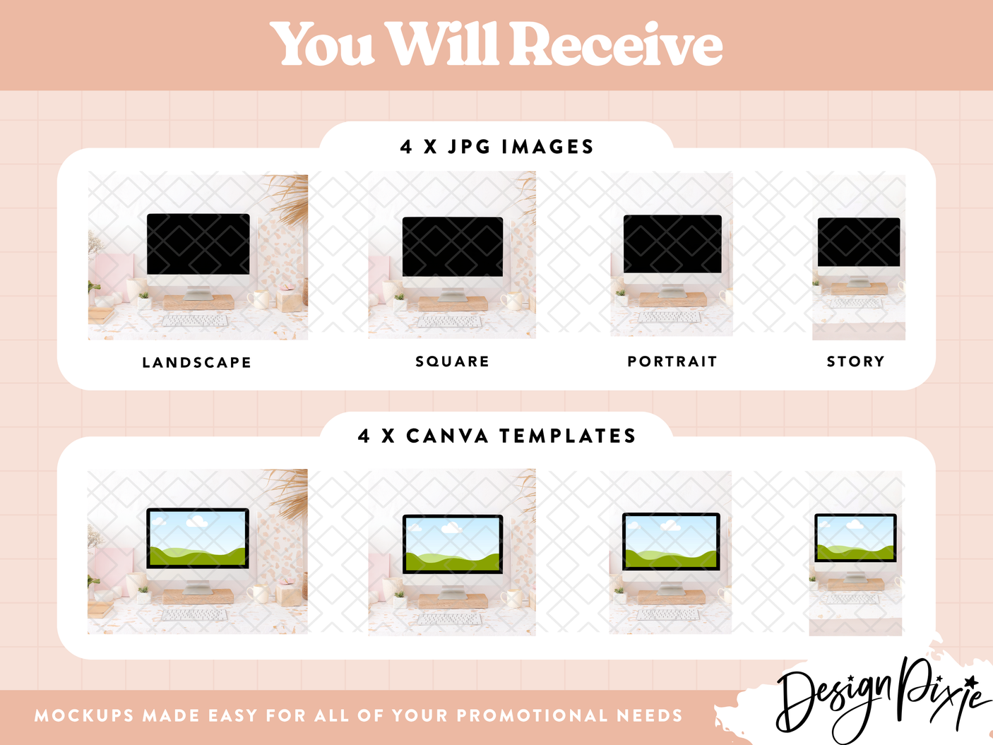 Boho iMac Screen Mockup