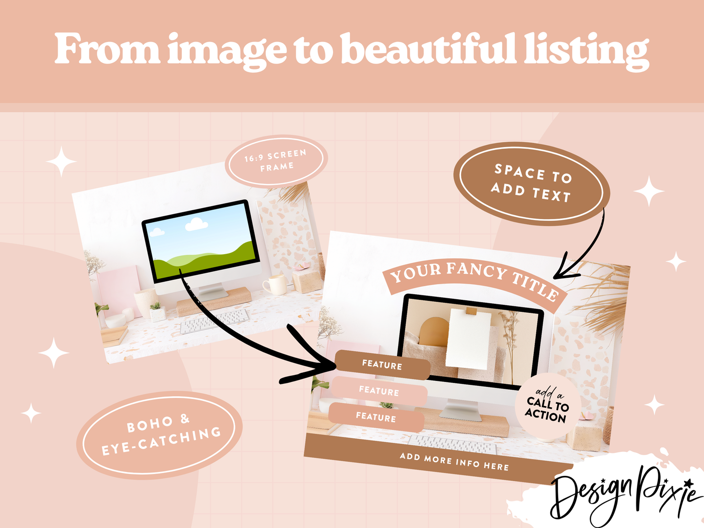 Boho iMac Screen Mockup