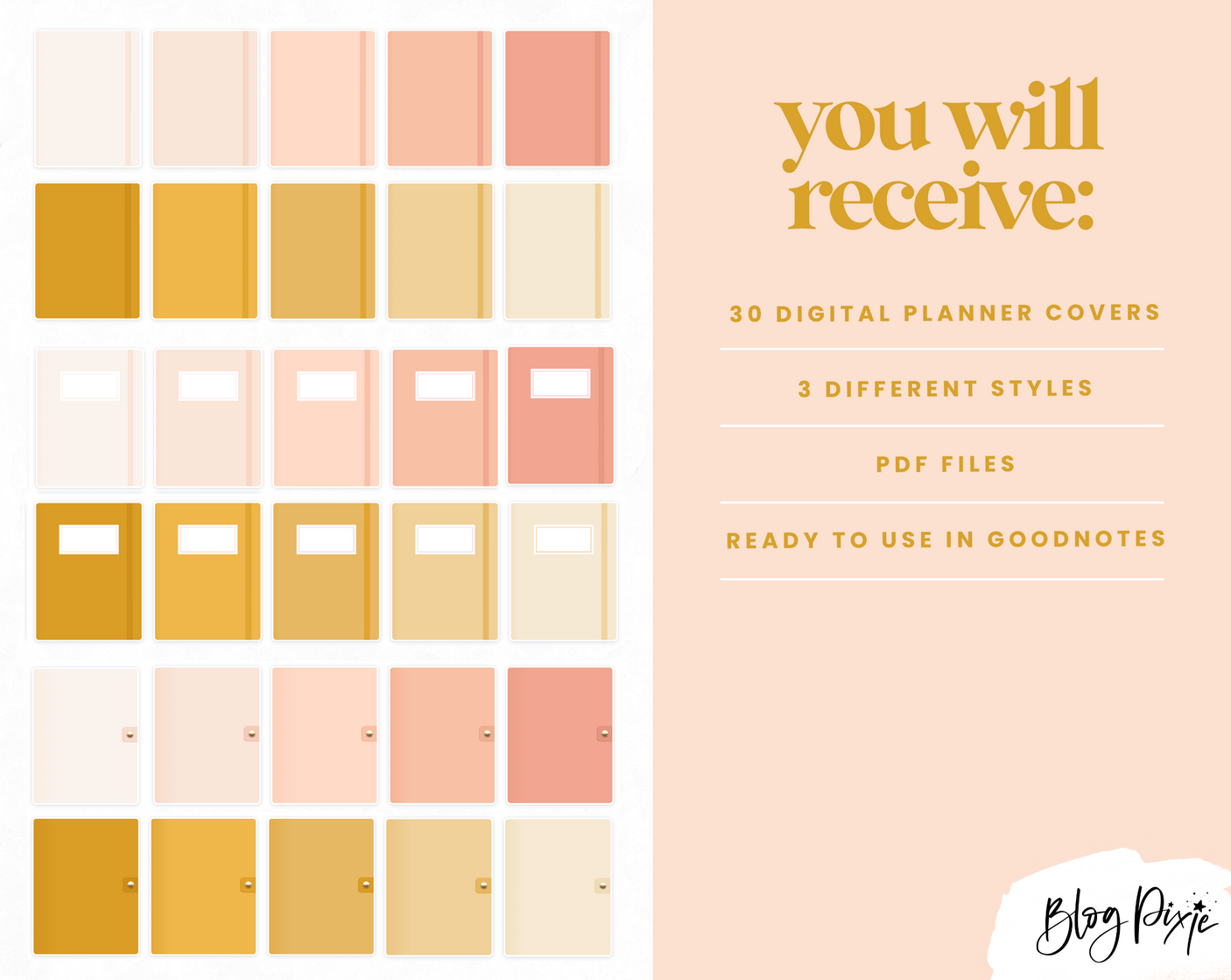 Digital Planner Covers - Boho - Design Pixie