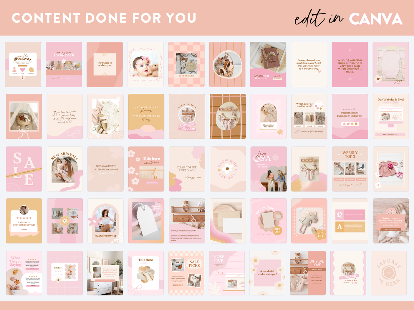 Boho Floral Instagram Templates