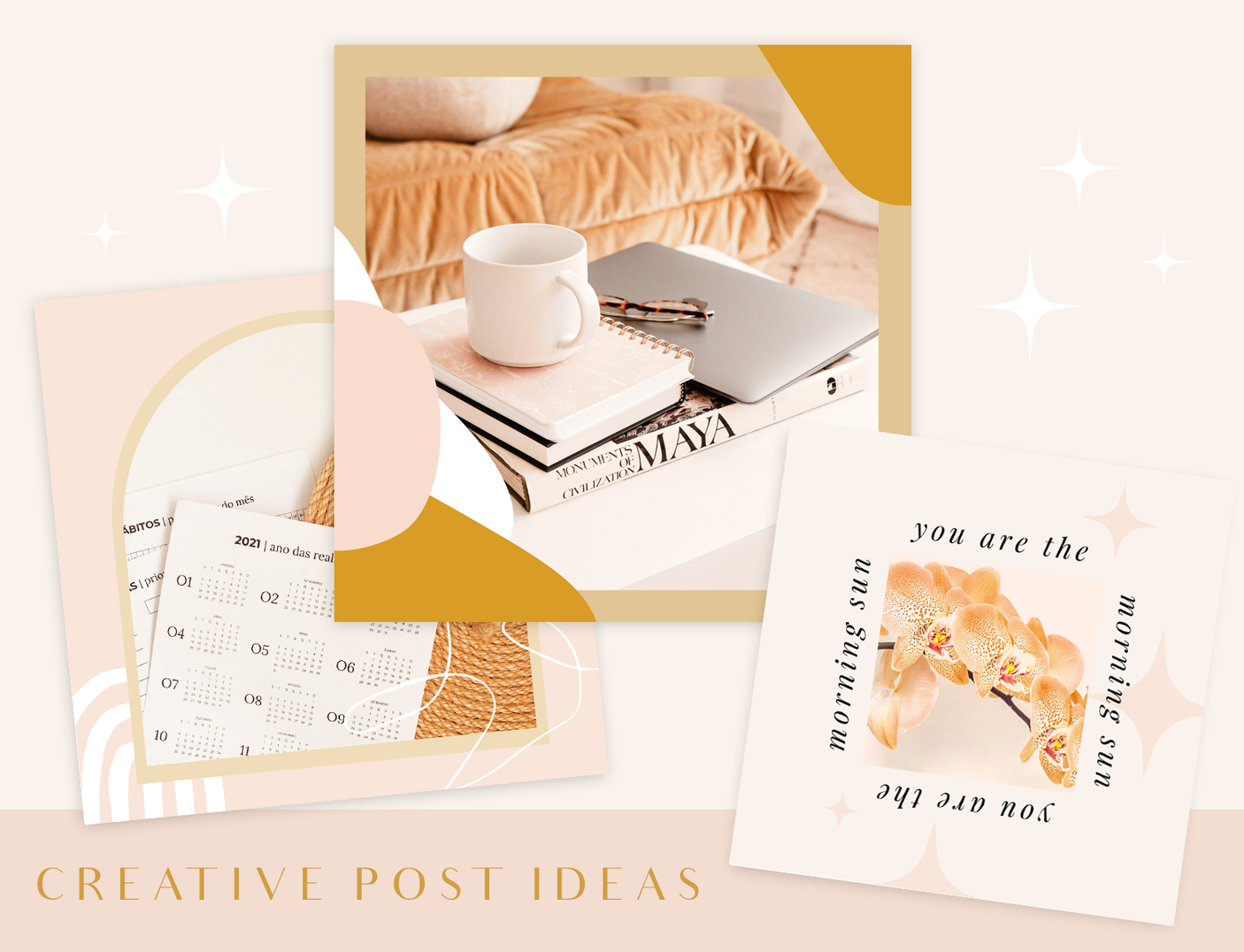 Sunshine Vibes Instagram Post Templates - Design Pixie