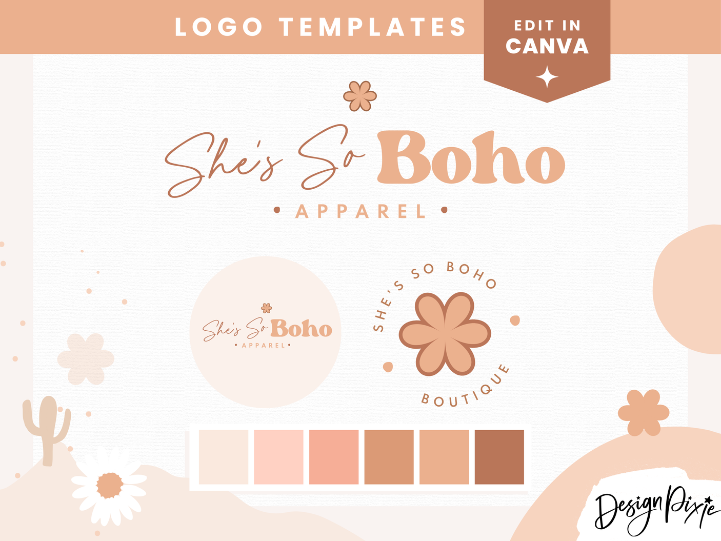 She's So Boho Logo Template - Design Pixie