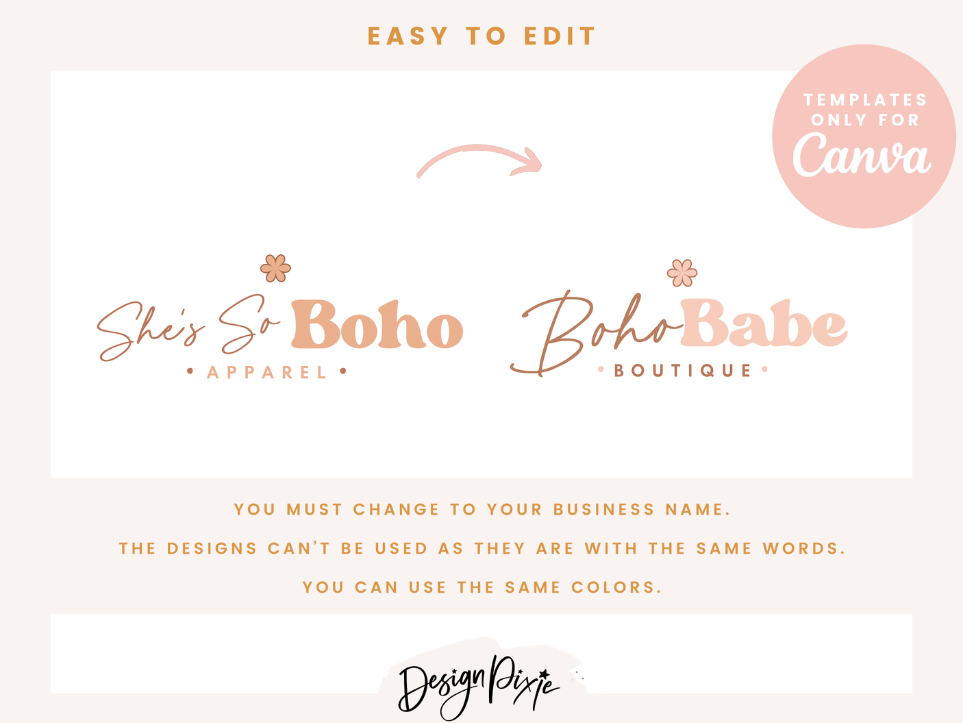 She's So Boho Logo Template - Design Pixie