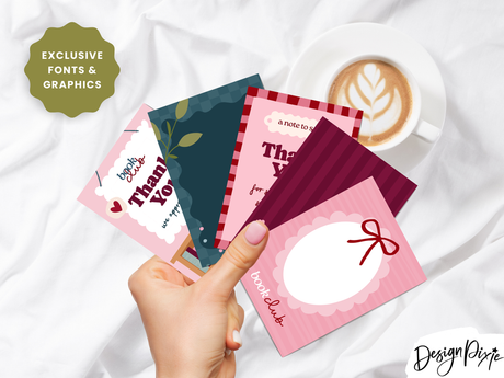 Bookish Display Card Templates