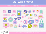 Cute Digital Branding Stamps