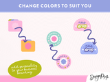 Cute Digital Branding Stamps