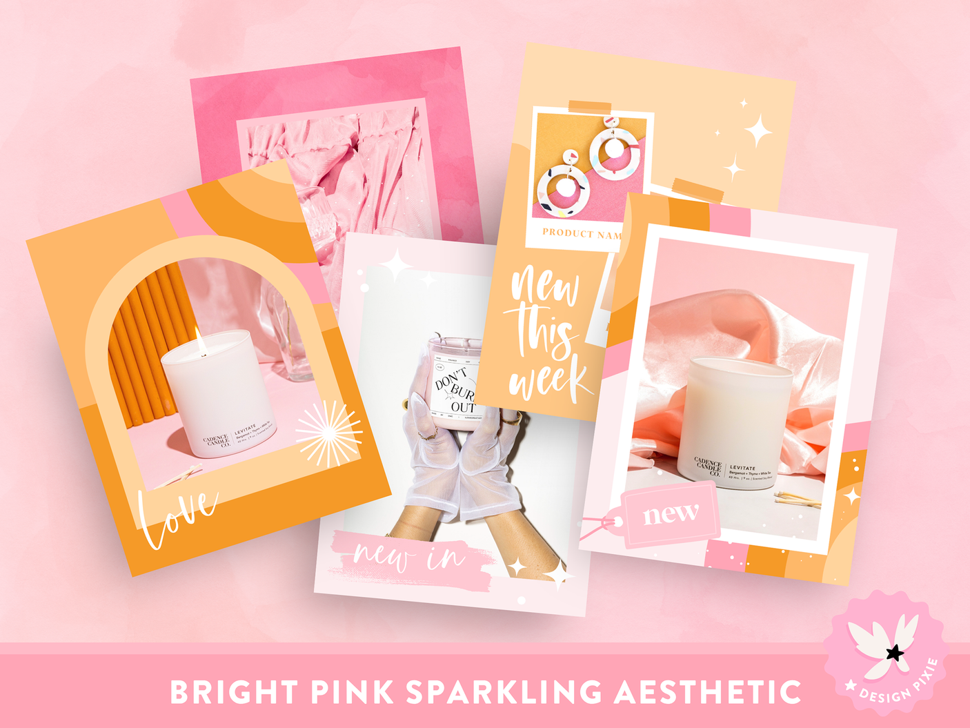 Bright Pink Instagram Templates