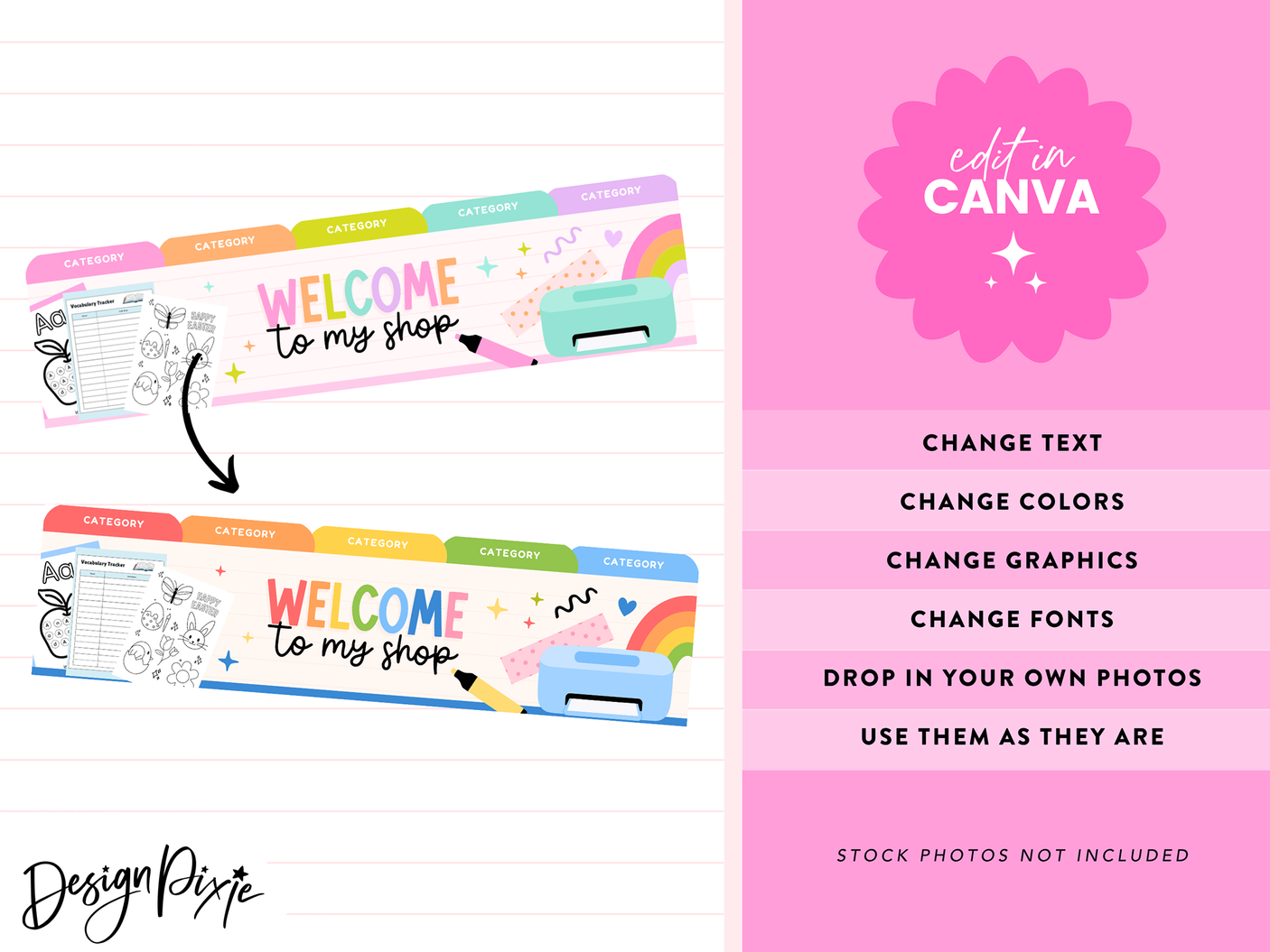 Bright TPT Banner Templates
