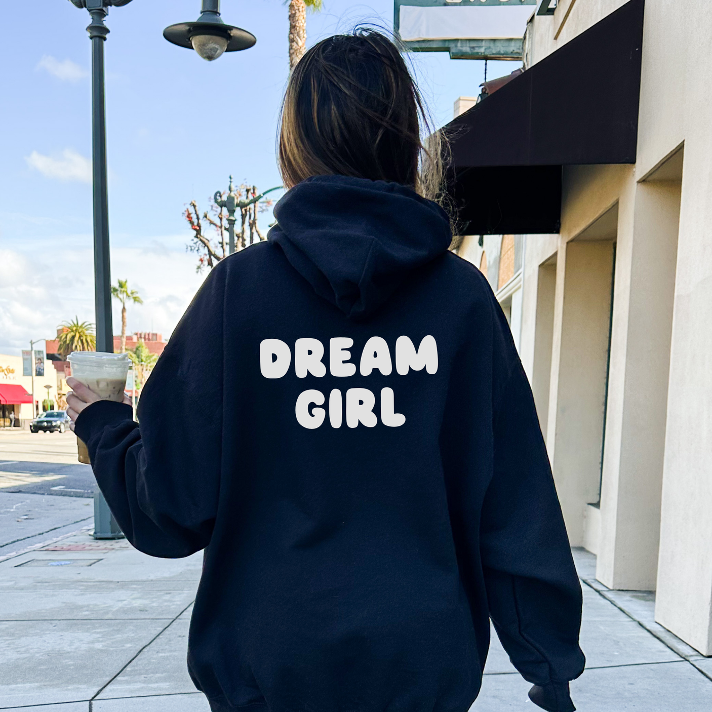 Bubble font lettering used on apparel mockup for hoodies, sweatshirts, t-shirts and merchandise designs