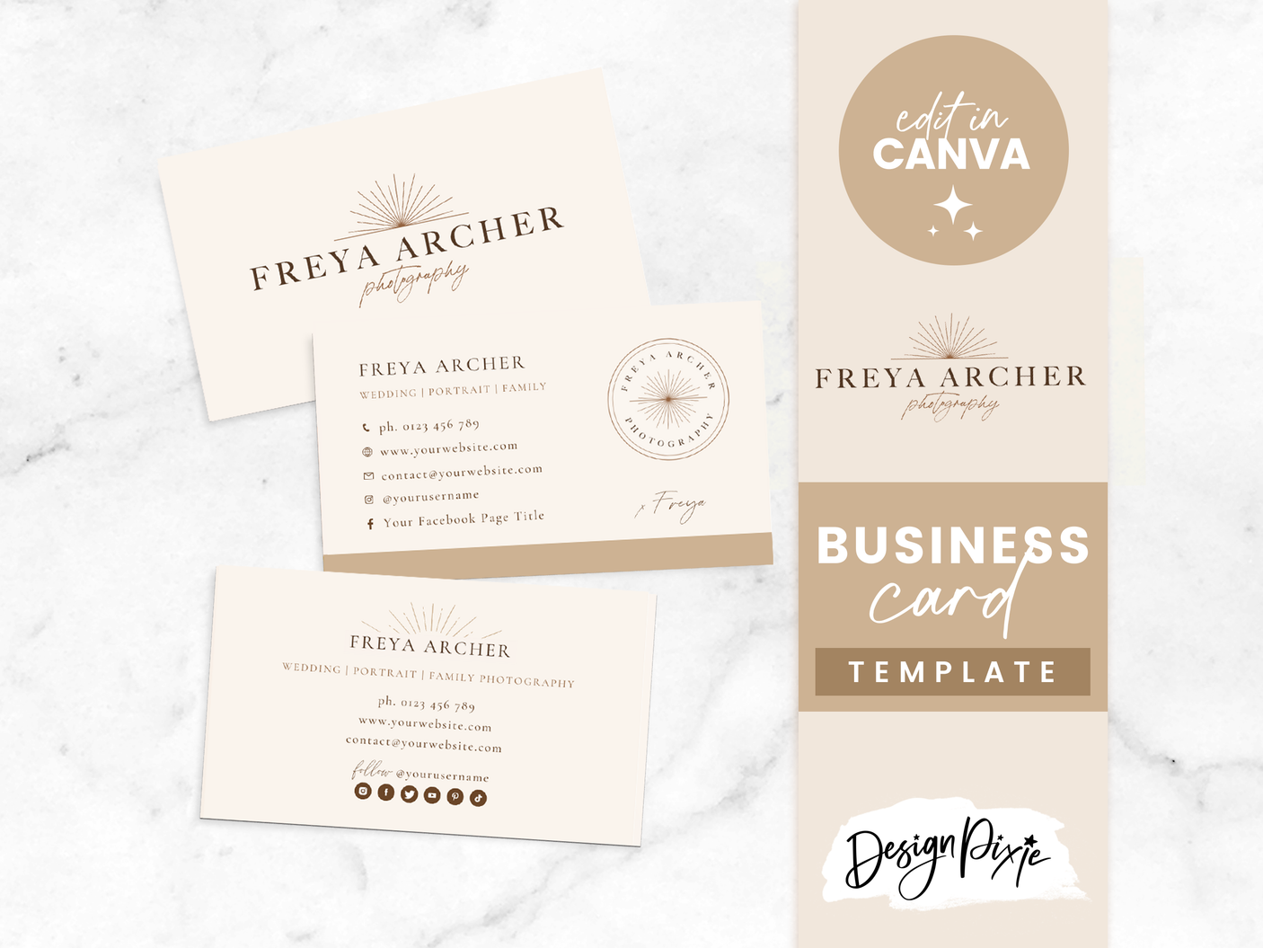 Photographer Business Card Template - Design Pixie