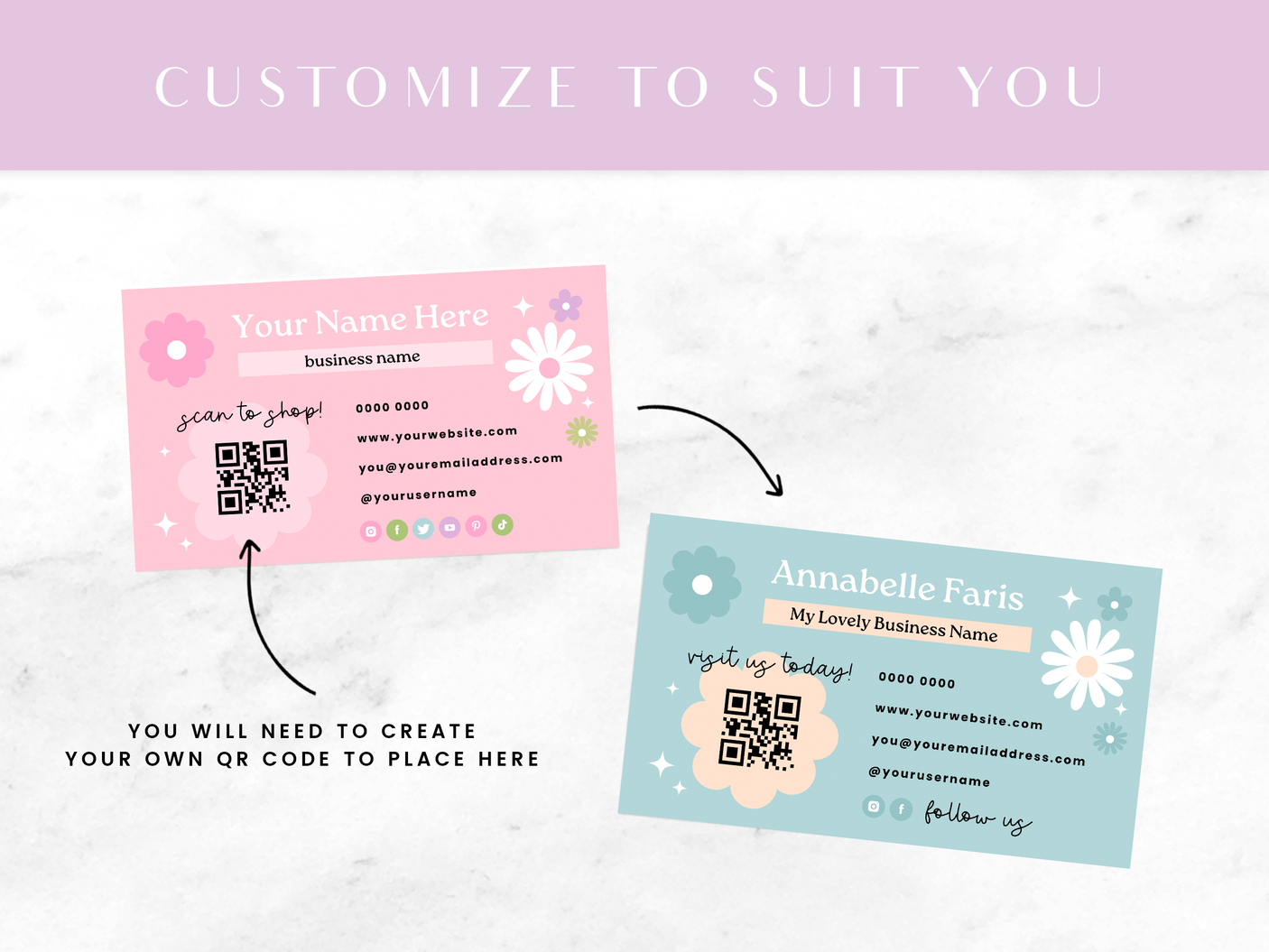 Business Card Template - Kindness Era - Design Pixie