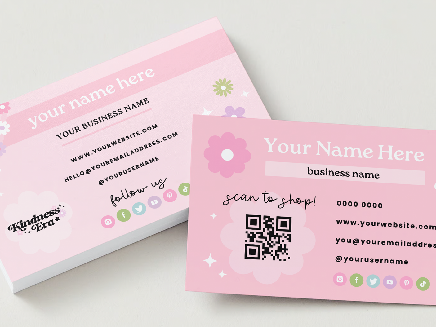 Business Card Template - Kindness Era - Design Pixie