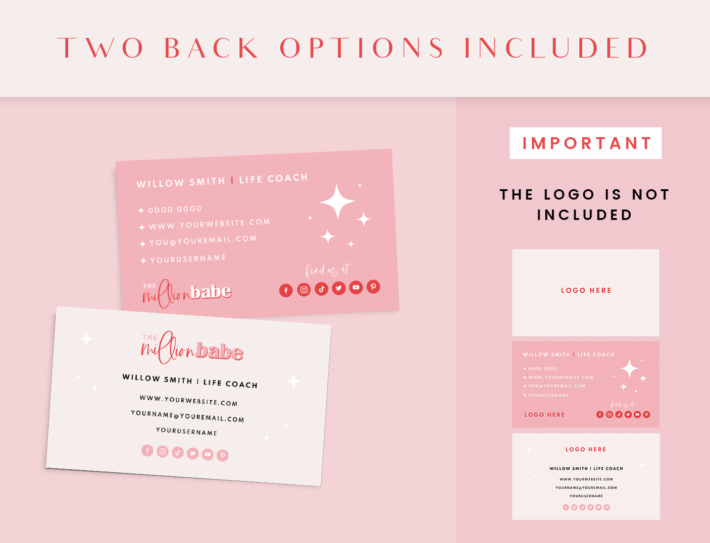 Business Card Template - Million Babe - Design Pixie