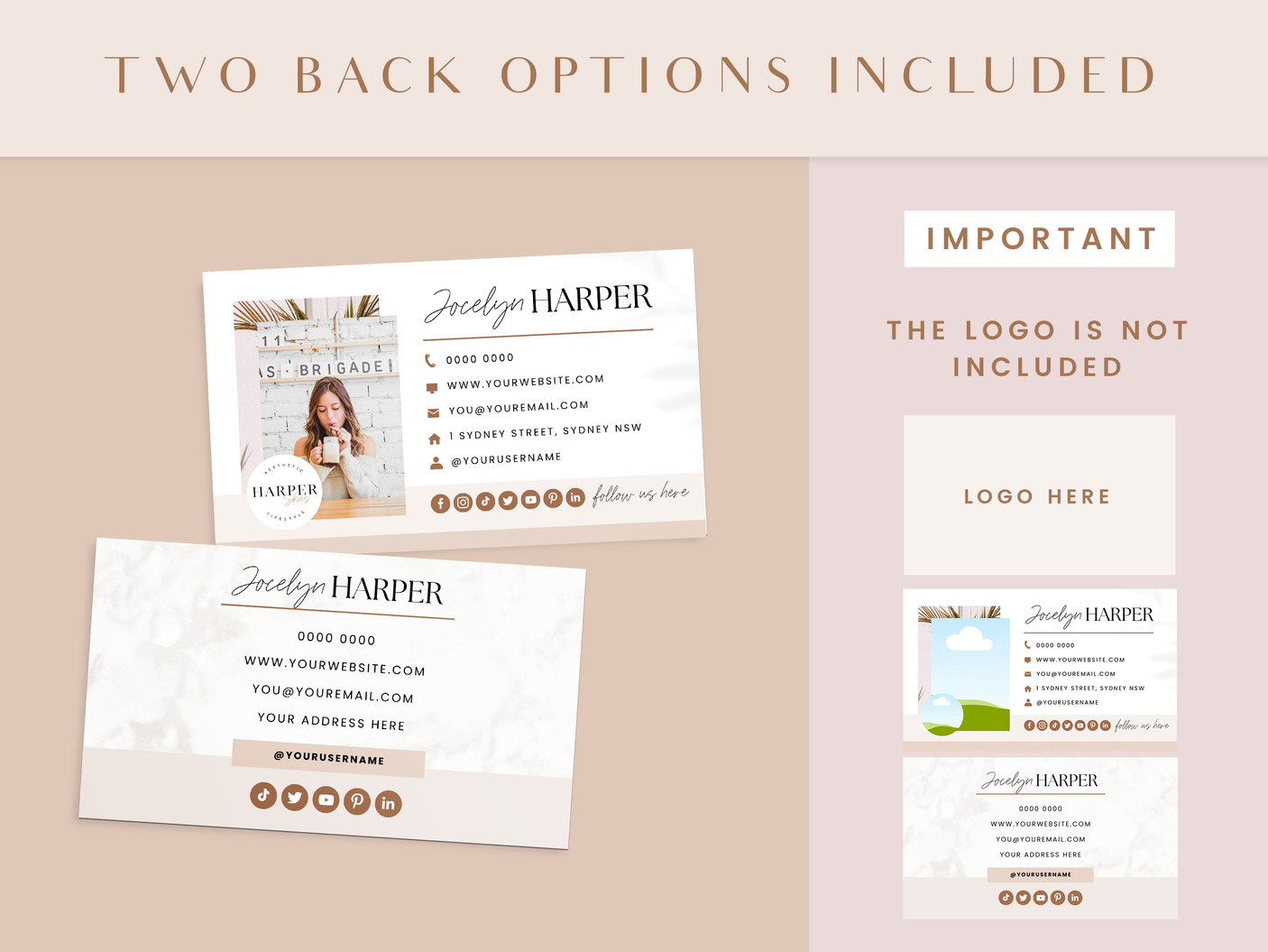 Business Card Template - Harper Skies - Design Pixie