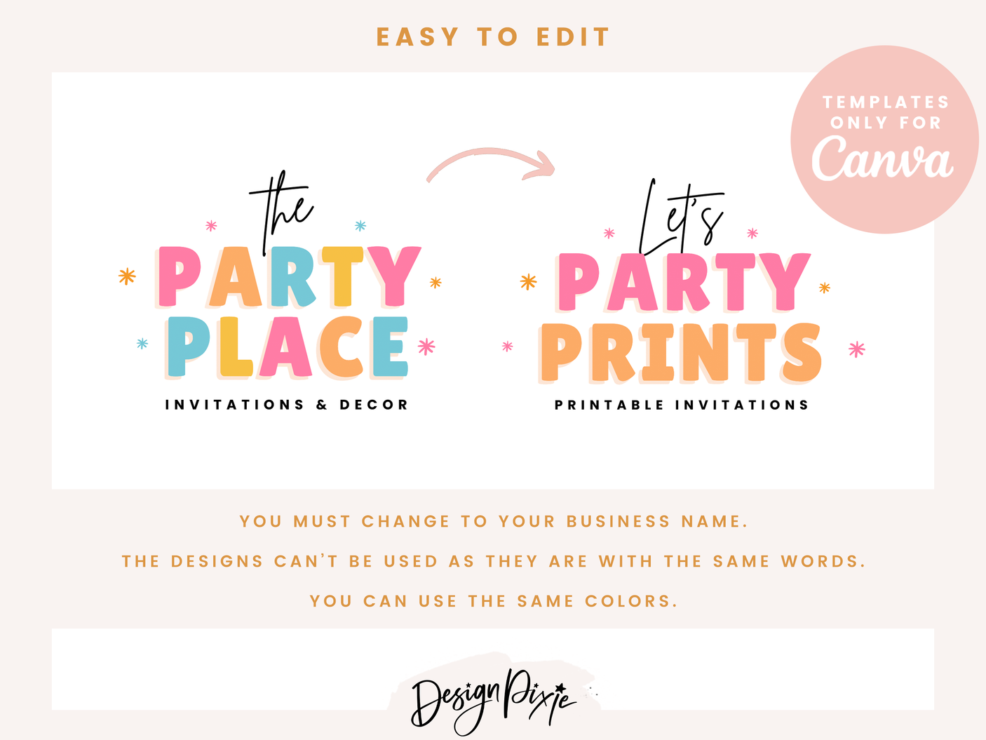 The Party Place Logo Template - Design Pixie