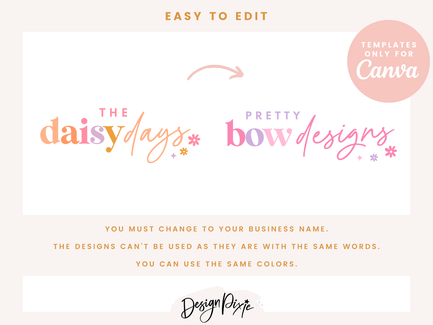 Daisy Days Logo Template - Design Pixie