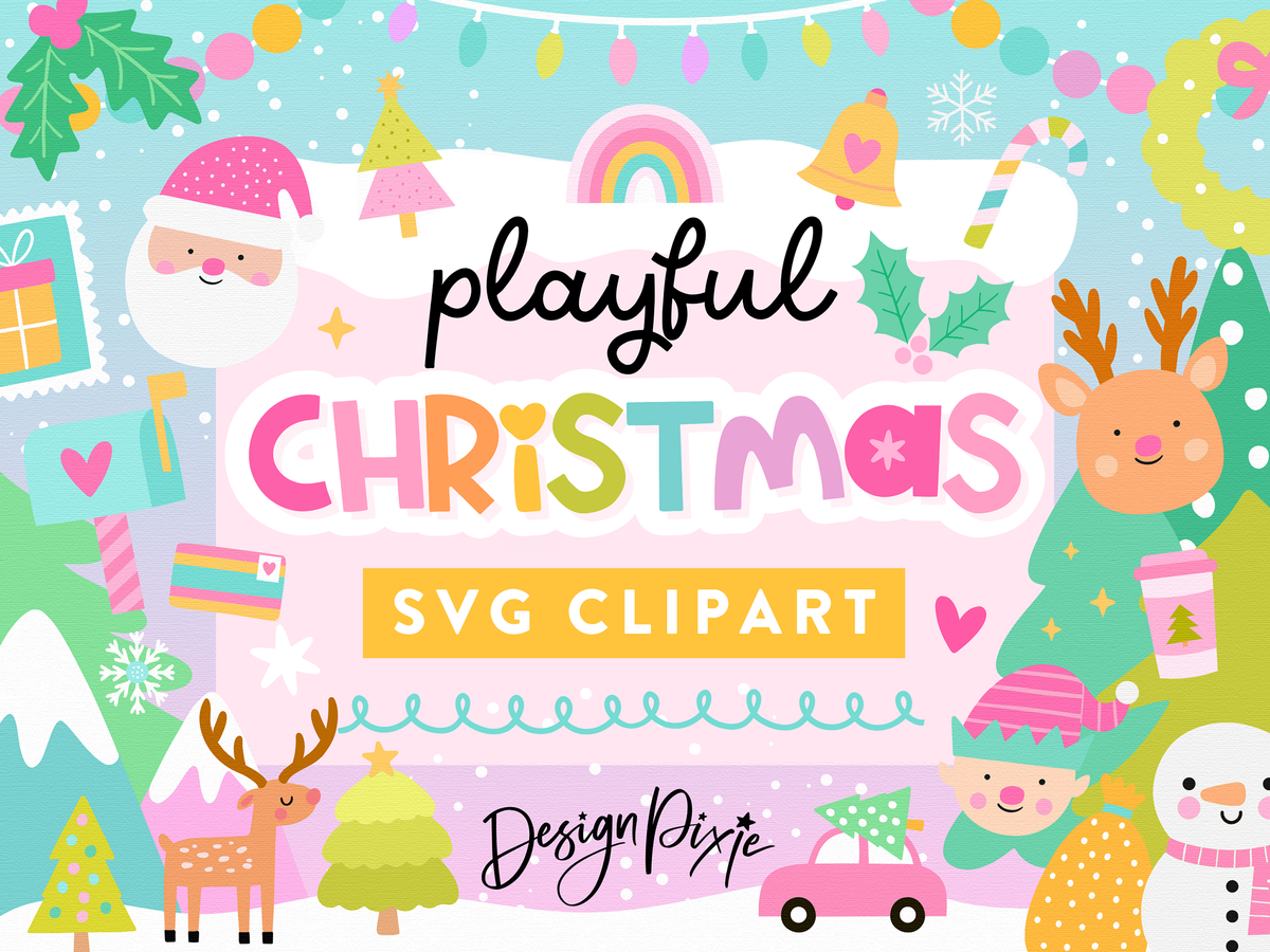 Playful Christmas SVG Clipart