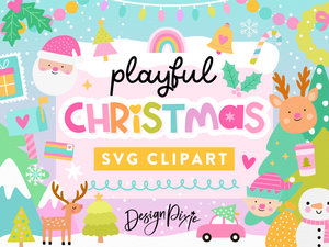 Playful Christmas SVG Clipart