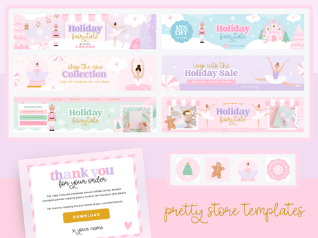 Fairytale Christmas Etsy Shop Kit