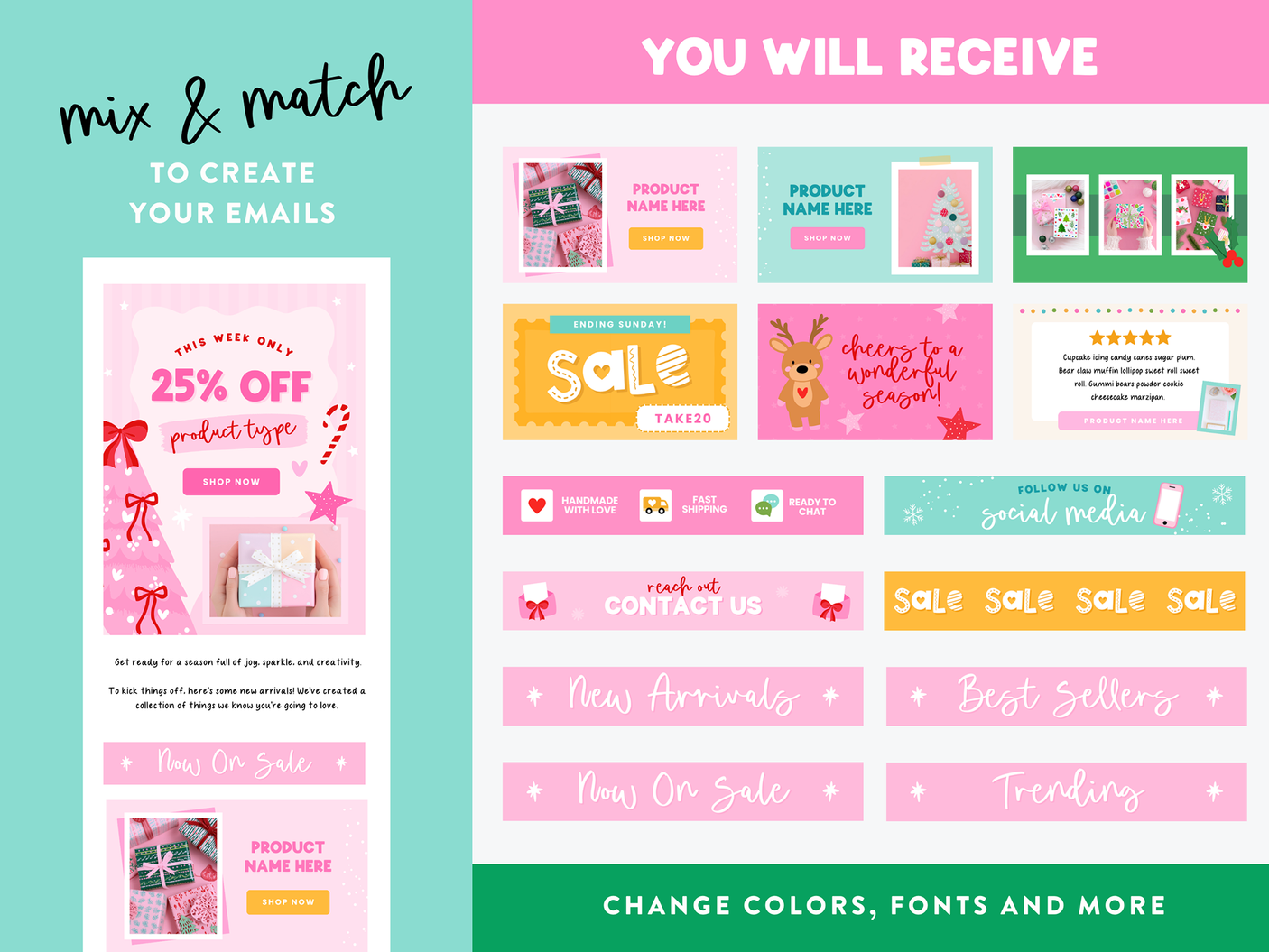 Colorful Christmas Email Templates