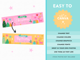 Canva Christmas Etsy banner templates with custom fonts and cute holiday illustrations.
