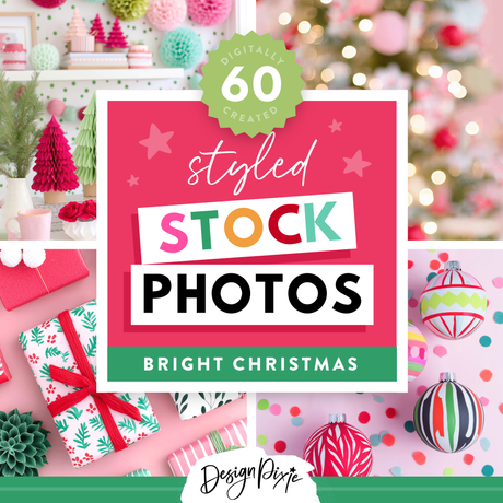 Colorful Christmas styled stock photos