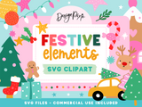 Colorful Christmas SVG Clipart