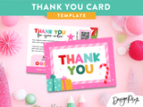 Colorful Christmas Thank You Card Template