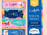 Colorful Social Media Banner Templates