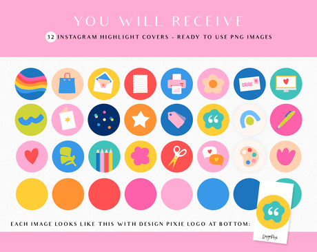 Confetti Instagram Highlight Icons