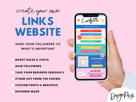 Confetti Link In Bio Template