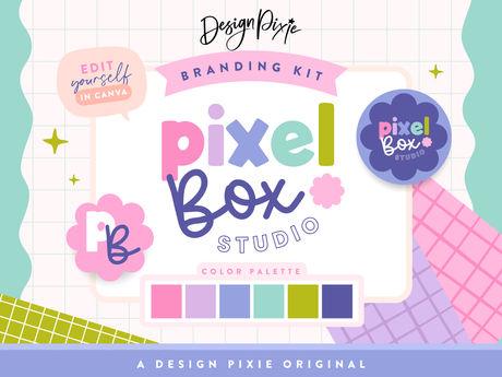 Cute logo templates to edit in Canva with creative, modern flower designs