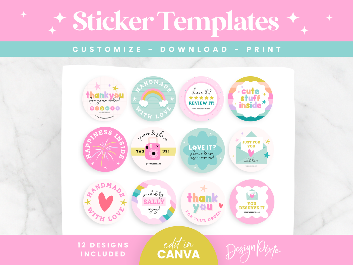 Craft Sticker Label Templates