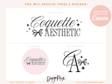 Coquette Aesthetic Logo Design