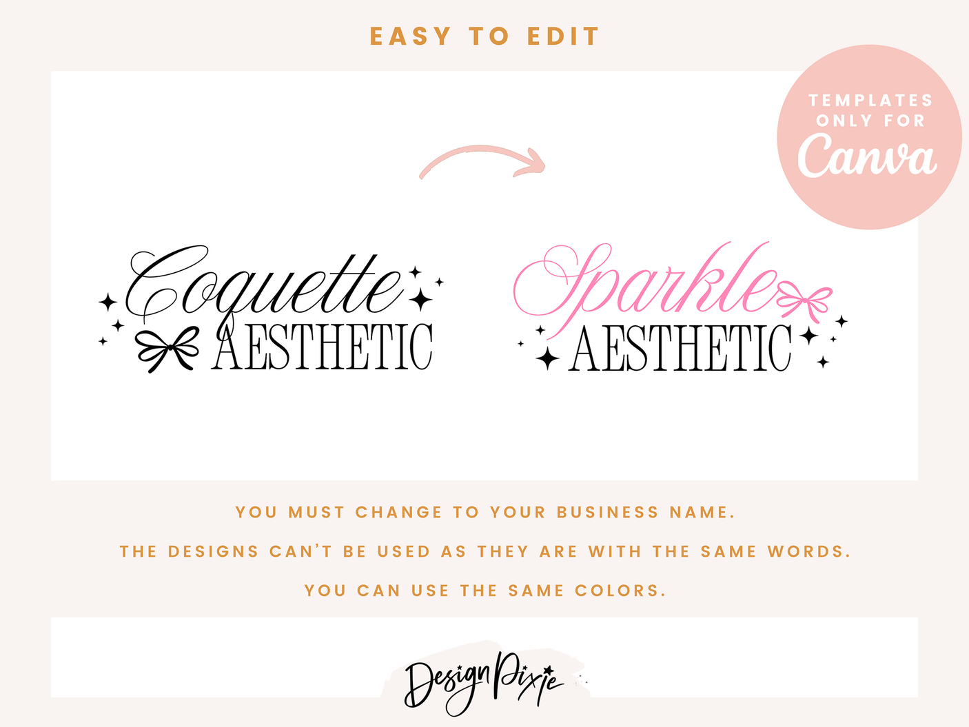 Coquette Aesthetic Logo Design