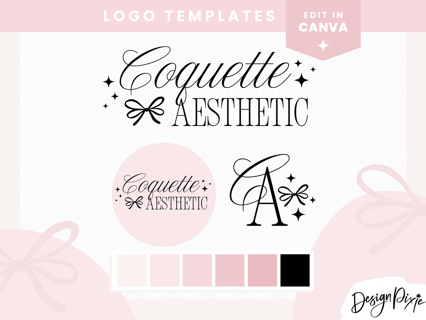 Coquette Aesthetic Logo Design