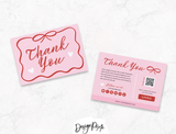 Coquette Thank You Card Template