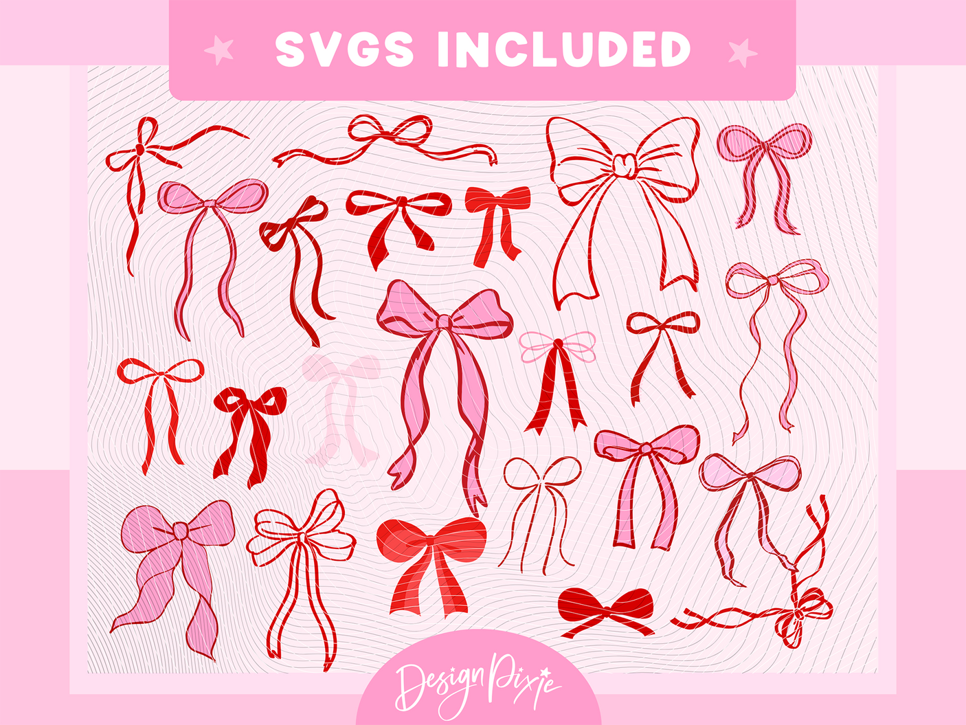 Coquette Bows SVG Clipart