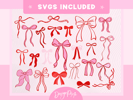 Coquette Bows SVG Clipart