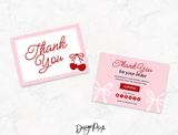 Pink Coquette Thank You Card Template